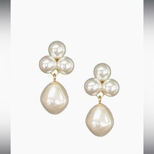 Jennifer Behr Goldtone & Imitation Pearl Drop Earrings